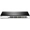 Фото-3 Коммутатор D-Link DGS-3000-28SC, фронтальный вид. На фото передняя панель с рядом оптических портов, консольным портом слева, дополнительными портами справа и светодиодной индикацией над интерфейсами. Подходит для карточки товара, чтобы показать расположение портов и лицевую часть устройства.
