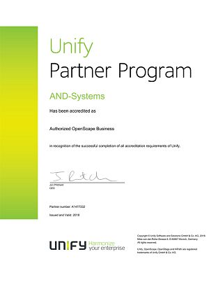 Unify Authorized OpenScape Business