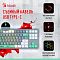 Фото-18 Клавиатура A4Tech S87 USB Energy Ash, инфографика комплекта свитчей; на фото клавиатура с выделенной схемой матрицы и подписями о 12 дополнительных свитчах BLMS Red Plus, N‑клавишном нажатии, встроенной памяти 4 МБ и отклике 1 мс, серый и бирюзовый цвет; изображение показывает комплект и конструктивные особенности для страницы товара.