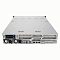 Фото-5 Серверная платформа ASUS RS520A-E12 RS12U, вид сзади, два блока питания слева, панель I/O с VGA и USB, сетевые порты RJ45 и вентиляционные решётки, справа перфорация корпуса, корпус серебристый.
