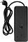 Фото-2 Сетевой фильтр Powercom SP-10-USB2A1SB, вид сзади, чёрная задняя панель с двумя отверстиями для настенного крепления, наклейкой с маркировкой и кабелем с угловой вилкой; фото важно для страницы товара, чтобы показать обратную сторону корпуса и крепление.
