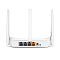 Фото-3 Wi-Fi роутер Mercusys MW305R, задняя панель: три LAN-порта, порт WAN, разъём питания и отверстие Reset/WPS, на белом фоне; важно для понимания схемы проводного подключения на странице товара.