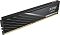 Фото-3 Комплект памяти ADATA XPG Lancer Blade AX5U6000C3616G-DTLABBK, одна планка под углом на белом фоне. Видны скошенный профиль радиатора, рельефные диагональные полосы и логотип XPG DDR5. Чёрный цвет. Фото помогает оценить форму корпуса и боковой профиль модуля в карточке товара.