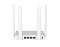 Фото-12 Wi‑Fi роутер Netcraze Viva NC‑1913, задняя панель крупным планом: синий WAN‑порт, три LAN‑порта и круглый разъём питания, по краям две тонкие антенны; фото важно для правильного подключения интернета и питания.