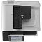 Фото-2 МФУ HP LaserJet Enterprise M725f, вид сверху; показаны крышка автоподатчика с прозрачными направляющими, верхняя панель и вынесенный сенсорный экран. Изображение важно для страницы товара, потому что показывает верхнюю рабочую зону и механизм подачи оригиналов.