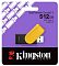 Фото-3 Упаковка Kingston DataTraveler Exodia S 512GB: блистер на фиолетовом фоне, подписи «512GB» и «USB Type‑A / USB 3.2», изображение флешки с жёлтым колпачком; важно для проверки версии на витрине.