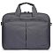 Фото-3 Сумка для ноутбука Continent CC-014 13,3, крупный план спереди; серый корпус с широким передним карманом, центральная складка и небольшой шов по центру, верхние ручки