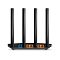 Фото-2 TP-Link Archer C6U, задняя панель крупным планом: разъём питания, WAN/LAN порты и кнопки рядом с портами; на белом фоне, важно для страницы товара чтобы оценить подключение кабелей