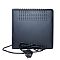 Фото-13 ИБП ACD PW Slim 1000 VA Tower 82N C44006 00G, задний вид боковой стенки с кабелем. Видна чёрная боковая панель с верхней перфорацией, нижними вентиляционными прорезями и уложенным сетевым кабелем с вилкой у основания. Это важно для страницы товара, где показываются боковой профиль корпуса и вывод кабеля питания.