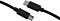 Фото-3 USB-кабель Kingprice KP-USBCC-3A USB Type-C &mdash; USB Type-C 1.5 м, крупный план двух штекеров под углом, показаны металлические наконечники USB Type-C и чёрные корпуса коннекторов на гибком кабеле, для страницы товара как изображение формы разъёмов и их расположения.