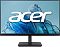 Фото-1 Монитор Acer V277KL &mdash; вид спереди; тонкие рамки, логотип acer на нижней рамке, круглая стойка и плоское прямоугольное основание; корпус чёрный; на экране крупная надпись &ldquo;acer&rdquo; на синем фоне &mdash; фото показывает фронтальный дизайн и подставку.