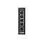 Фото-4 Коммутатор D-Link DIS-100E-5W, фронтальный вид: чёрный вертикальный корпус, 5 RJ45 портов в столбец и индикаторы рядом с портами. Полезно для страницы товара, так как даёт прямой обзор лицевой стороны и портов.