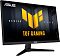 Фото-4 Монитор ASUS VG259QMR5A, ракурс спереди под другим углом: чёрный корпус, тонкие рамки, центральная стойка и V-образное основание; изображение помогает понять посадку монитора на столе.
