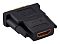 Фото-2 Переходник Buro HDMI female — DVI-D male, вид со стороны гнезда HDMI: чёрный корпус адаптера, боковые рифлёные элементы и прямоугольное гнездо с металлической рамкой; фото важно для сверки ответной стороны подключения кабеля HDMI.
