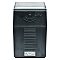 Фото-2 ИБП Powercom Raptor RPT-600A Euro, фронтальный вид; видны кнопка питания, индикатор, декоративные дуги и вертикальная решётка вентиляции, корпус чёрный; фото помогает рассмотреть лицевую панель устройства.