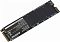 Фото-7 SSD Digma Mega S3 M.2 2280 1TB, вид спереди под углом с перевёрнутой ориентацией; чёрная плата, наклейка Digma на правой части, три микросхемы памяти и контакты разъёма по краям; фото показывает лицевую сторону платы без фона для страницы товара.
