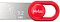 Фото-3 USB‑накопитель Netac UM2 128GB, боковой крупный план: маркировка &laquo;3.2 USB&raquo; на серебристом корпусе и красная круглая вставка с логотипом Netac у петли‑кольца, на белом фоне &mdash; чтобы увидеть элементы маркировки и крепление под кольцо на странице товара.