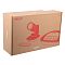 Фото-7 Упаковка Logitech ConferenceCam Group, вид под углом: картонная коробка с надписью GROUP и контурным изображением камеры, спикерфона и пульта; важно для страницы товара, так как показывает вид и тип упаковки комплекта.