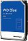 Фото-2 Жёсткий диск Western Digital WD Blue, вид спереди под углом; синяя этикетка WD Blue, видна боковая грань и крепёжные отверстия, серебристая окантовка; важно для представления внешнего вида диска 3,5&Prime;.