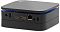 Фото-3 Неттоп iRU 110JLCN Mini PC 2152163, вид сзади и справа под углом; на изображении показаны два HDMI-порта, сетевой порт RJ-45, разъём питания, USB-порт и вентиляционные прорези на чёрном корпусе со световой полосой по периметру; изображение раскрывает набор задних подключений для страницы товара.