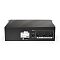 Фото-2 ИБП ExeGate Power RM Smart UNL 1500 EP270874RUS, задняя панель; три выходные розетки Schuko, вход AC Input, USB Port, порты FAX/MODEM и автоматический предохранитель на чёрном корпусе; изображение важно для оценки подключения нагрузки и сервисных интерфейсов.