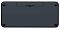 Фото-3 Клавиатура Logitech K380, вид снизу; на фото показана нижняя панель с четырьмя круглыми ножками и крышкой батарейного отсека, серый цвет; изображение помогает понять конструкцию основания и размещение батарейного отсека на странице товара.