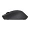 Фото-2 Беспроводная мышь Logitech M330 Silent Plus, чёрная, вид сбоку; виден высокий правосторонний корпус, плавный изгиб верхней панели и боковая вставка с геометрической треугольной текстурой; изображение важно для страницы товара, потому что показывает профиль и конструкцию боковины.