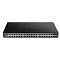 Фото-3 Коммутатор D-Link DGS-1250-52XMP, фронтальный вид: видны 48 RJ45 портов, слева консольный порт, справа 4 SFP+ uplink-порта и индикация над портами. Это важно для страницы товара, чтобы показать рабочую сторону устройства и набор интерфейсов.