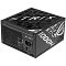 Фото-11 Блок питания для ПК ASUS ROG Strix 1000W Platinum, вид сзади. На фото сотовая вентиляционная решётка, сетевой разъём IEC, тумблер питания и кнопка/переключатель режима вентилятора с маркировкой 0 dB Fan. Изображение важно для страницы товара, потому что показывает подключение к сети и элементы управления.