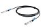 Фото-1 Кабель прямого подключения Lonte Technology DAC SFP28 — SFP28, вид целиком; чёрный кабель уложен кольцом, по краям серебристые SFP28-модули с синими откидными язычками фиксации и наклейками на корпусе; изображение показывает тип коннекторов и форму DAC-кабеля для страницы товара.