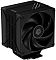 Фото-1 Кулер для процессора ID-Cooling FROZN A410 DK, вид спереди под углом: чёрный вентилятор на башенном радиаторе, сверху крышка с маркировкой FROZN и диагональными линиями; изображение показывает внешний вид кулера на странице товара.