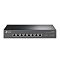 Фото-2 Коммутатор TP-Link TL-SX1008, прямой фронтальный вид; видны восемь портов на передней панели, подписи индикаторов справа и логотип TP-Link слева на чёрном корпусе; фото помогает оценить доступность портов и индикации на странице товара.