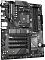 Фото-2 Материнская плата Gigabyte B550 EAGLE WIFI6, вид сверху; чёрная PCB с серой графикой, сокет AM4 и четыре слота DDR4, крупный радиатор чипсета GIGABYTE и слоты PCIe в центре; фото помогает рассмотреть компоновку слотов для видеокарты и накопителей.