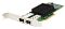 Фото-1 Адаптер Fibre Channel Dell Emulex LPE35002 (406-BBMR), вид под углом: PCIe-карта с двумя слотами SFP на планке и чёрным штырьевым радиатором, зелёная плата, на белом фоне; помогает идентифицировать количество FC-портов и тип оптики.