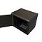 Фото-4 Настенный шкаф WRline WR-TW 15U 600x450 мм, чёрный, вид спереди справа сверху с открытой дверцей. На фото видны внутренняя база, вертикальные направляющие, верхняя вентиляционная перфорация и прямоугольный кабельный ввод на крышке. Изображение важно для страницы товара, так как показывает внутреннюю компоновку и верхнюю панель.