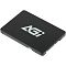 Фото-2 SSD AGI AI238 2.5 256 ГБ, вид спереди под углом: чёрный корпус 2.5 дюйма с крупным логотипом AGI, тонким профилем и видимым торцом с SATA-разъёмами; фото показывает форму корпуса и интерфейсный край накопителя на странице товара.