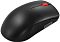 Фото-2 Беспроводная мышь Lenovo 150 Wireless, ракурс спереди справа сверху; видны красное колесо прокрутки, плавная верхняя дуга и боковая вставка с логотипом Lenovo, чёрный цвет, фото помогает оценить форму корпуса и контрастные элементы