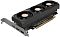 Фото-4 Видеокарта ZOTAC NVIDIA GeForce RTX 5060, вид спереди под углом со стороны интерфейсной планки. На фото тёмный корпус с тремя вентиляторами, металлическая планка с видеовыходами и открытый край печатной платы с разъёмом PCIe. Изображение показывает рабочую сторону и трёхвентиляторную конструкцию для карточки товара.