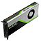 Фото-3 Видеокарта PNY NVIDIA Quadro RTX 6000 VCQRTX6000-SB, ракурс сверху и сбоку; видны турбинный вентилятор, верхняя грань корпуса с маркировкой RTX 6000 и перфорация у панели; чёрно-серебристая карта на светлом фоне, фото помогает оценить толщину и компоновку корпуса на странице товара.