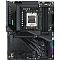 Фото-2 Материнская плата Gigabyte X870E AORUS Elite X3D, фронтальный вид платы сверху: видны сокет AM5, четыре слота памяти, усиленный верхний слот PCIe, крупные радиаторы и массивный радиатор чипсета; изображение важно для оценки расположения ключевых узлов.