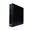 Фото-8 ИБП ACD PW Rackline Pro 1000i 1000 VA Rack 2U 83-122205-00G, вид спереди под углом в вертикальной установке; чёрный корпус стоит на основании, экран размещён сверху, решётка занимает почти всю фронтальную панель; фото важно для страницы товара, где показан альтернативный способ установки.