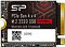 Фото-1 SSD Silicon Power UD90 M.2 2230 500 GB, вид спереди на мини-плату; чёрная наклейка с серебристым логотипом SP, красными графическими линиями и маркировкой NVMe, справа виден золотистый разъём; изображение показывает лицевую сторону компактного накопителя для страницы товара.