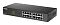 Фото-3 D-Link DGS-1016D, вид спереди под углом справа: чёрный корпус с 16 портами RJ-45, переключателем питания по центру и вентиляционной решёткой на правой боковине, на белом фоне для карточки товара; показывает правую сторону корпуса и переднюю панель.