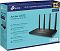 Фото-5 TP-Link Archer AX12, упаковка: коробка голубого цвета с логотипом TP-Link, надписью &ldquo;Archer AX12 AX1500 Роутер Wi‑Fi 6&rdquo; и изображением чёрного роутера с четырьмя антеннами; фото помогает идентифицировать модель по коробке и оформить комплектацию.