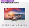 Фото-13 Телевизор Haier Smart TV S2 Pro 50, инфографика интерфейсов и портов; фронтальный вид чёрного телевизора с центральной подставкой, внизу перечислены 4 HDMI 2.1, HDMI ARC, 2 USB 2.0, RJ-45, Common Interface, mini jack, LNB in, антенный вход, AV in и optical; фото важно для страницы товара, потому что показывает доступные разъёмы.