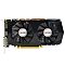 Фото-1 Видеокарта AFOX AMD Radeon R9 370, комплект с коробкой, вид спереди; на фото чёрная карта с одним синим вентилятором, открытая синяя часть платы и коробка AFOX Radeon Series; изображение показывает внешний вид устройства и упаковки для карточки товара.