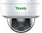 Фото-3 Камера видеонаблюдения Tiandy TC-C32KN &mdash; фронтальный вид снизу; белый корпус с логотипом Tiandy и тёмный купол, внутри различим объектив; на белом фоне для наглядной идентификации купольной конструкции на странице товара.