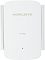 Фото-16 Wi‑Fi powerline-адаптер Mercusys MP510 (из комплекта MP510 KIT), фронтальный крупный план; белая панель с надписями MERCUSYS и AV1000 и точечным индикатором, по бокам видны края антенн; на белом фоне, чтобы рассмотреть маркировку и индикатор.
