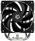 Фото-2 Кулер ID-Cooling SE-610 XT Basic, вид спереди: чёрный вентилятор 120 мм с логотипом на ступице, за ним &mdash; рёбра радиатора и проволочные скобы по углам; важно для понимания фронтального вида и крепления вентилятора.