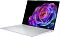 Фото-2 Ноутбук Acer Swift Air 16 SFA16-61M-R721, вид спереди слева под углом с открытым дисплеем; видны тонкий алюминиевый корпус, большой тачпад и клавиатура с цифровым блоком, справа заметен аудиоразъём. Фото раскрывает профиль крышки и рабочей панели, что важно для понимания конструкции на странице товара.